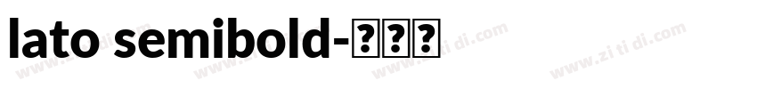 lato semibold字体转换